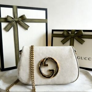 <AUTHENTIC>Gucci Blondie Mini Shoulder Bag White